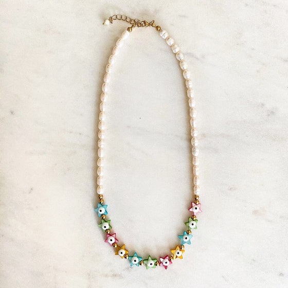 NEW ARRIVALS Etiquetado collar de perlas - PEAFOWL Accessories